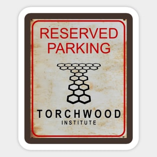 Reserved Parking Torchwood Institute Sticker